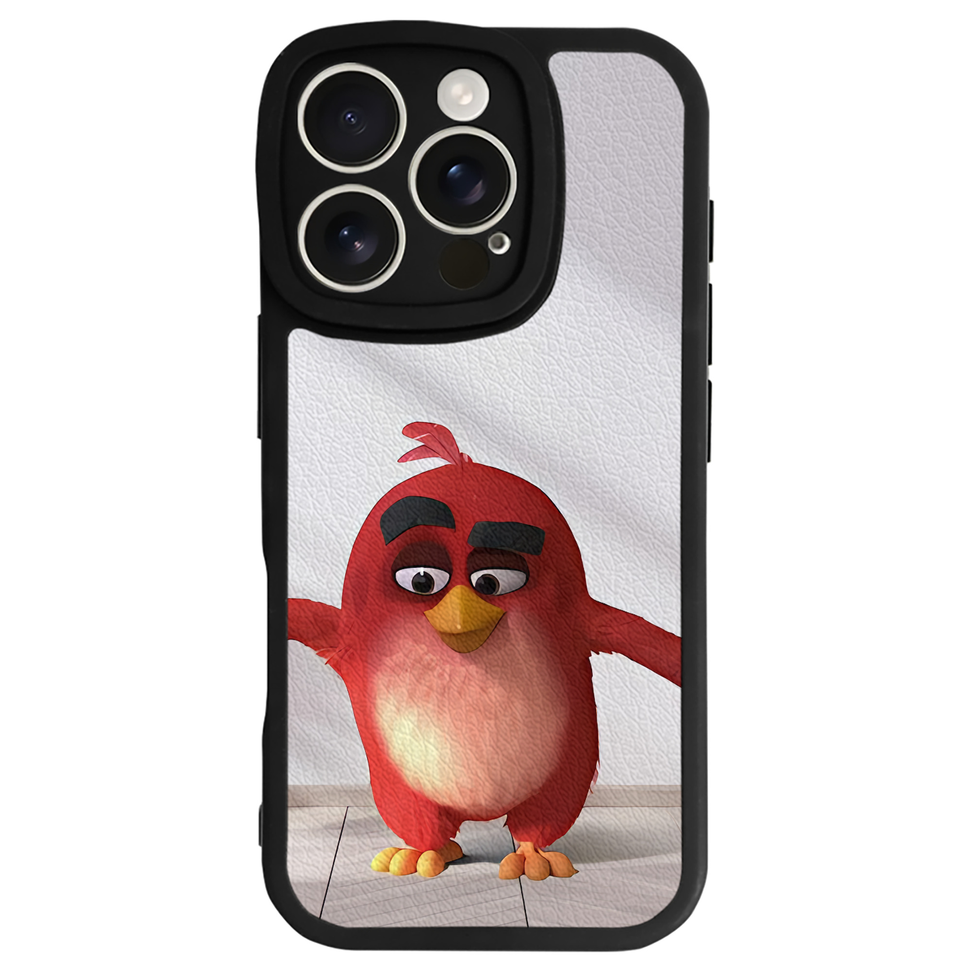 （画像用） Angry Birds アングリーバード 【iPhone 16シリーズ対応】シリコンスマホケース（レザー調） 材質：シリコン